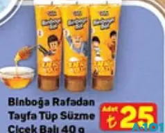 BİNBOĞA RAFADAN TAYFA TÜP SÜZME ÇİÇEK BALI 40 G